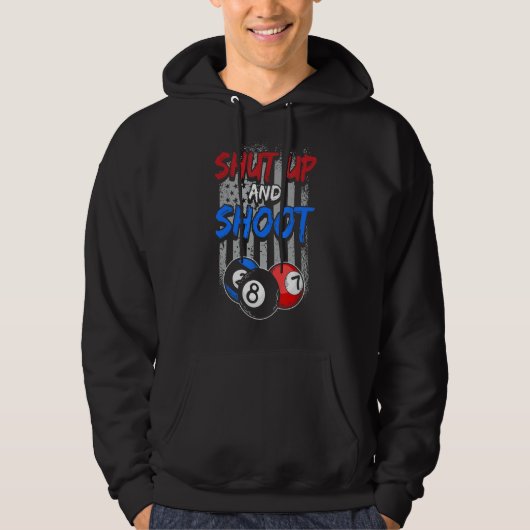 Veste À Capuche Pool Player 8 Ball Cue Table Billiard Arrêt Et (Devant)