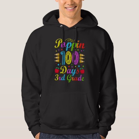 Veste À Capuche Poppin 100 Jours 3e année Écolier Élémentaire (Devant)
