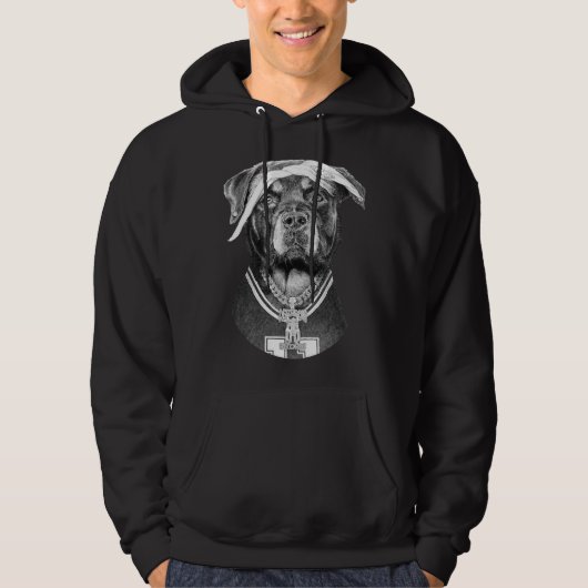 Veste À Capuche Portez Le Rottweiler (Devant)