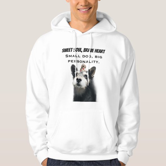 Veste À Capuche Portrait de Chien Mignon (Devant)