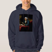 Veste À Capuche Portrait de pouce, Benjamin Franklin Père fondateu (Devant)