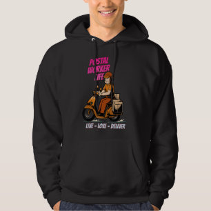 Veste À Capuche Postal Worker Live Love Livrer Sarcastic Plaisante