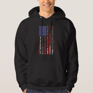 Veste À Capuche Postes de football vintage drapeau américain des É