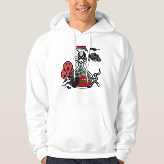 Veste À Capuche Potion gothique avec araignée squelette (Devant)
