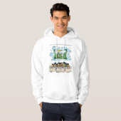 Veste À Capuche Potty Mouth | Sweatshirt Blanc à Humour Satirique (Devant entier)