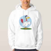 Veste À Capuche Poulet de caricature (Devant)