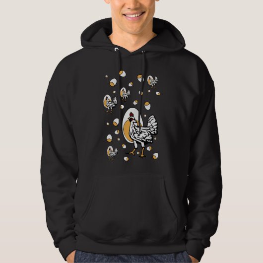 Veste À Capuche Poulets rétro (Devant)