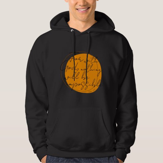 Veste À Capuche Pour Avec Dieu Noir (Devant)