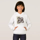 Veste à capuche pour bébé fille avec typographie m (Devant entier)