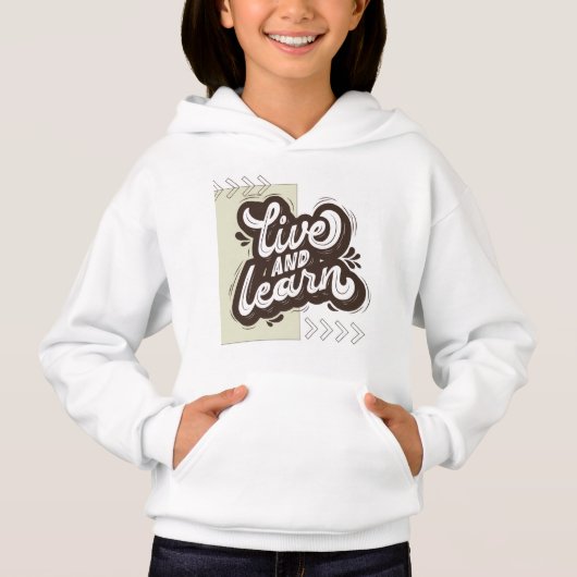 Veste à capuche pour bébé fille avec typographie m (Devant)