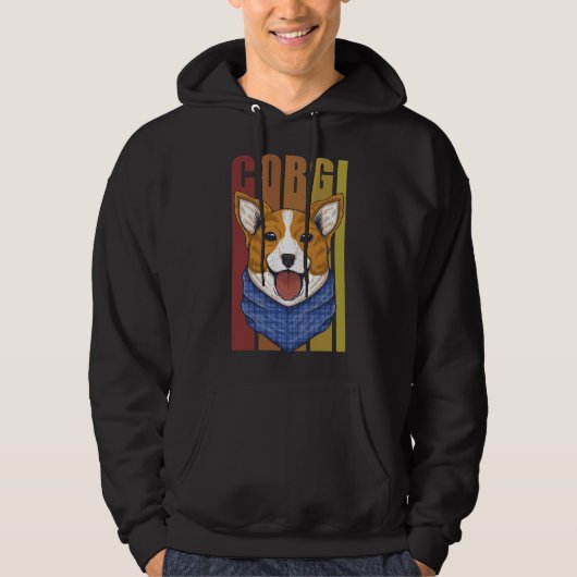 Veste À Capuche Pour Chien de Corgi (Devant)
