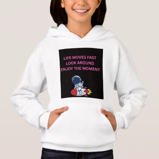 Veste à capuche pour enfants Astronaute Fusée Life (Devant)