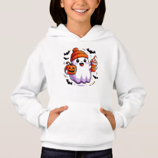 Veste à capuche pour enfants avec fantôme mignon p