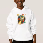 Veste à capuche pour enfants représentant un vaiss (Devant)