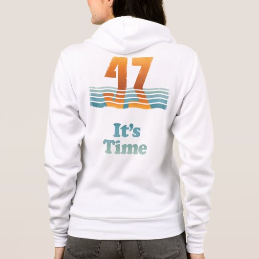 Veste à capuche pour femmes Sunset 47 Blanc (Dos)