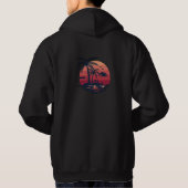Veste À Capuche Poursuite Éternelle des Couchers de Soleil Palmier (Dos)