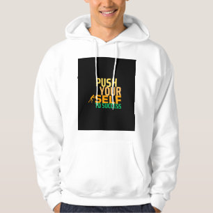 Veste À Capuche Poussez-vous vers le succès - Devis motivationnel