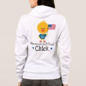 Veste À Capuche Poussin américain et fier (Dos)