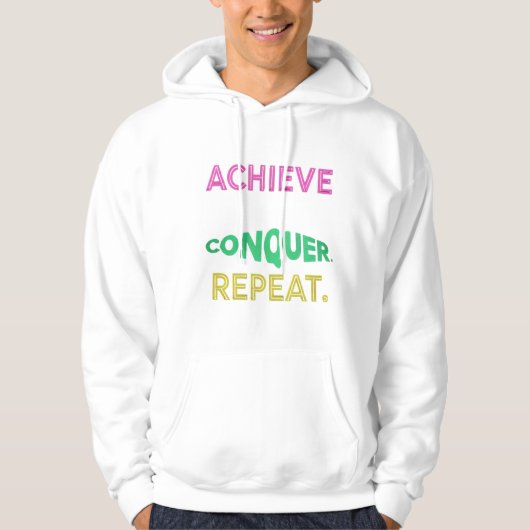 Veste À Capuche Power Up Your Hustle with Our Motivational Hoodie" (Devant)