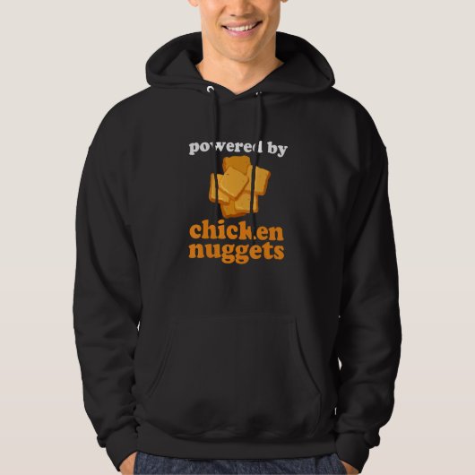 Veste À Capuche Powered By Chicken Nuggets Fans Nug Fast Food Love (Devant)