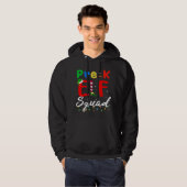 Veste À Capuche Pre K ELF Squad Funny Christmas ELF Enseignant Étu (Devant entier)