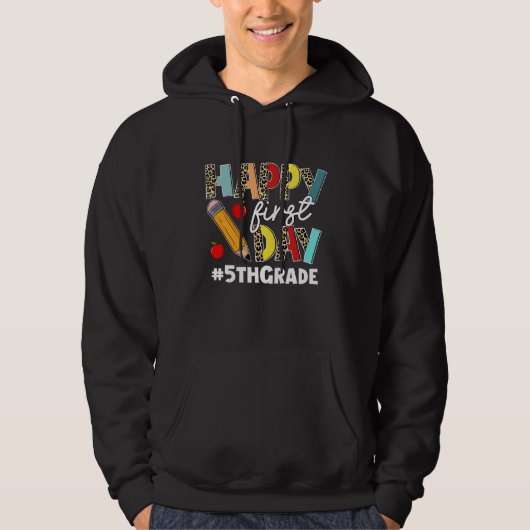 Veste À Capuche Premier Jour De 5E Année L'Escadron Léopard À L'Éc (Devant)
