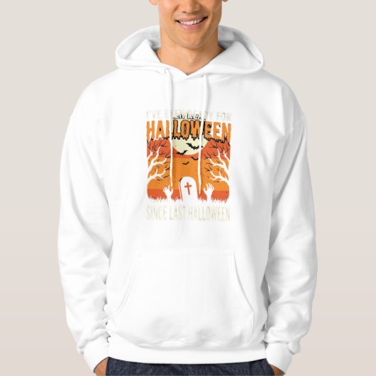 Veste À Capuche Prêt pour la conception de cimetière d'Halloween_1 (Devant)