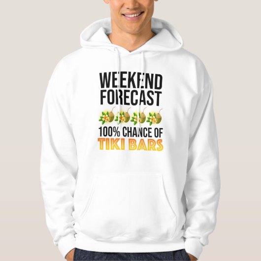 Veste À Capuche Prévisions de week-end - 100 % de chance de bars T (Devant)
