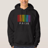 Veste À Capuche Pride Rainbow Barcode LGBTQIA+ T-shirt (Devant)