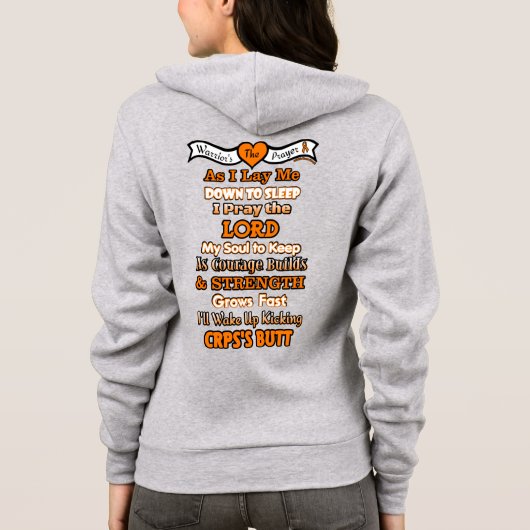 Veste À Capuche Prière de guerrier...CRPS (Dos)