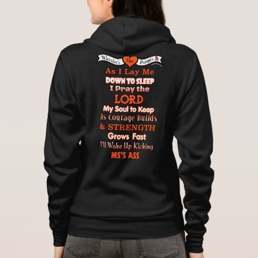 Veste À Capuche Prière du guerrier...MS (Dos)