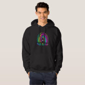 Veste À Capuche Prof de maths Tie Dye Arc-en-ciel Les maths c'est (Devant entier)