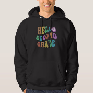 Veste À Capuche Professeur de 2e année vintage Hello Groovy Deuxiè