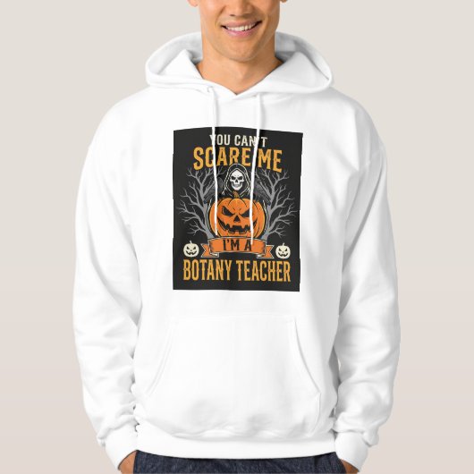 Veste À Capuche Professeur de botanique d'Halloween squelette desi (Devant)
