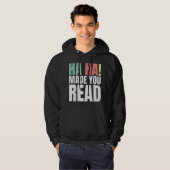 Veste À Capuche Professeur de lecture drôle  (Devant entier)