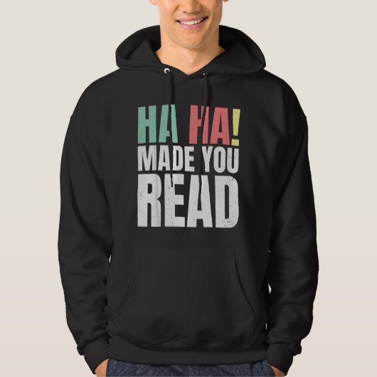 Veste À Capuche Professeur de lecture drôle  (Devant)