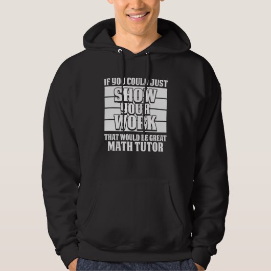 Veste À Capuche Professeur de mathématiques Travail École Éducateu (Devant)