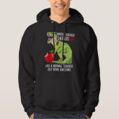Veste À Capuche Professeur De Maths Saurus Rex Comme Un Enseignant (Devant)