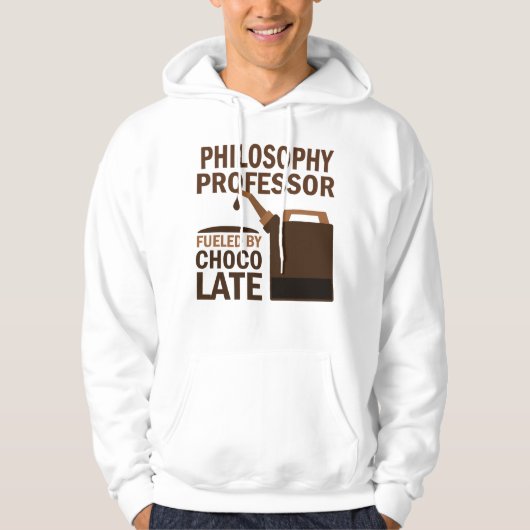 Veste À Capuche Professeur de philosophie chocolat (drôle) (Devant)