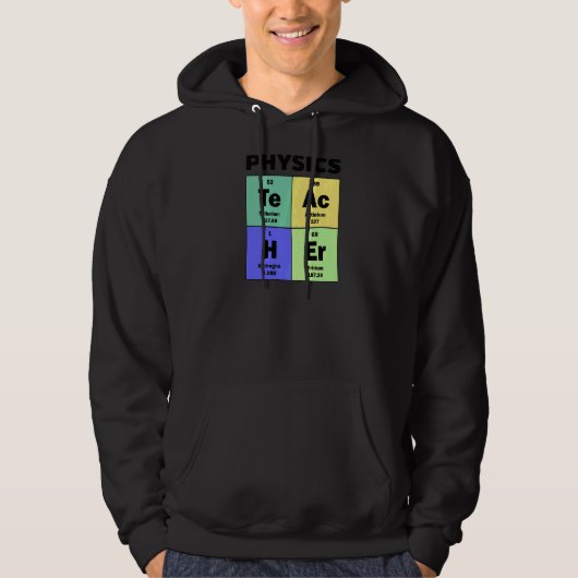Veste À Capuche Professeur de physique de table périodique (Devant)
