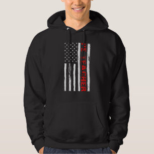 Veste À Capuche Professeur d'EPS Drapeau Américain Éducation Physi