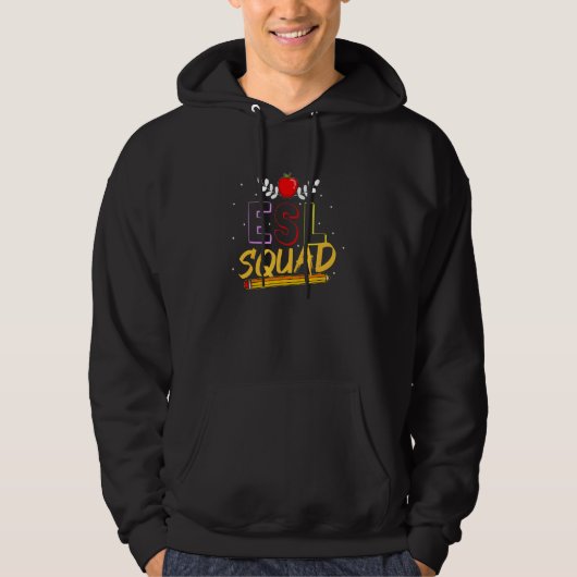 Veste À Capuche Professeur d'équipe de langue anglaise comme langu (Devant)