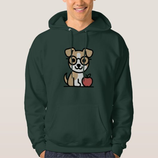 Veste À Capuche professeur des écoles chien (Devant)