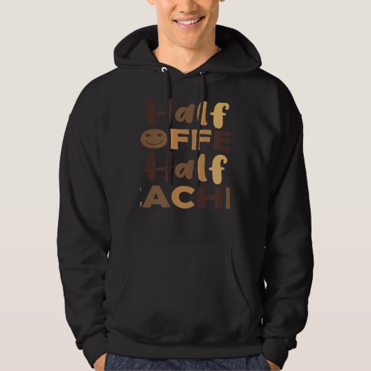 Veste À Capuche Professeur Premier Jour D'école Moitié Café Moitié (Devant)