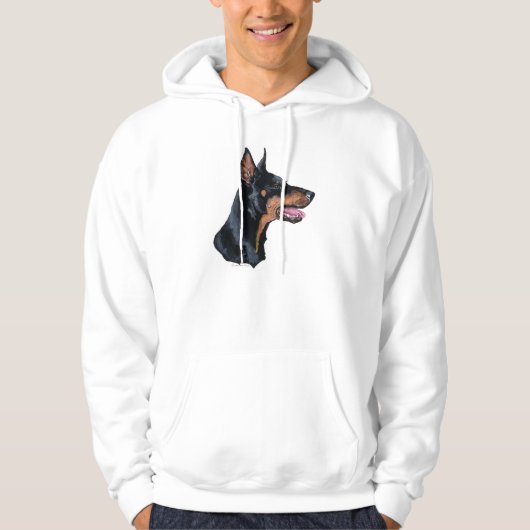 Veste À Capuche Profil du Doberman Pinscher (Devant)
