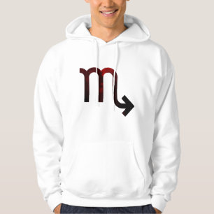 Veste À Capuche Profondeur mystérieuse de Scorpio - Art rouge noir