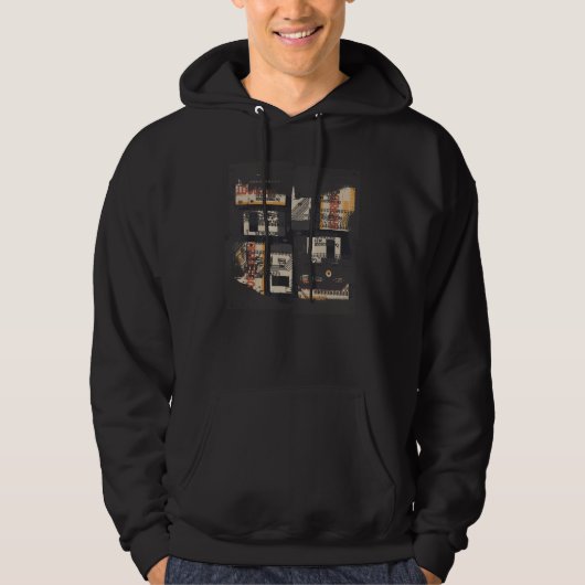 Veste À Capuche Programmateur de Geek de Glitch Binary Code Rétro (Devant)
