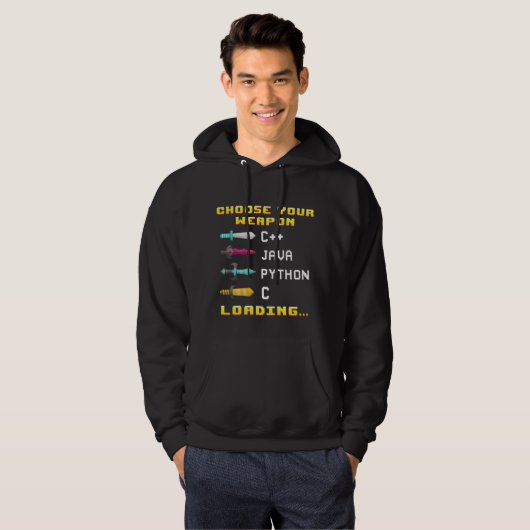 Veste À Capuche Programmeur Geek Java C Python Informatique Nerd (Devant entier)
