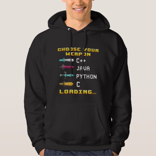 Veste À Capuche Programmeur Geek Java C Python Informatique Nerd (Devant)