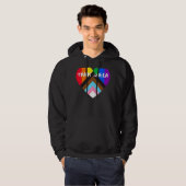 Veste À Capuche Progrès Fierté Coeur drapeau Trans Queer (Devant entier)